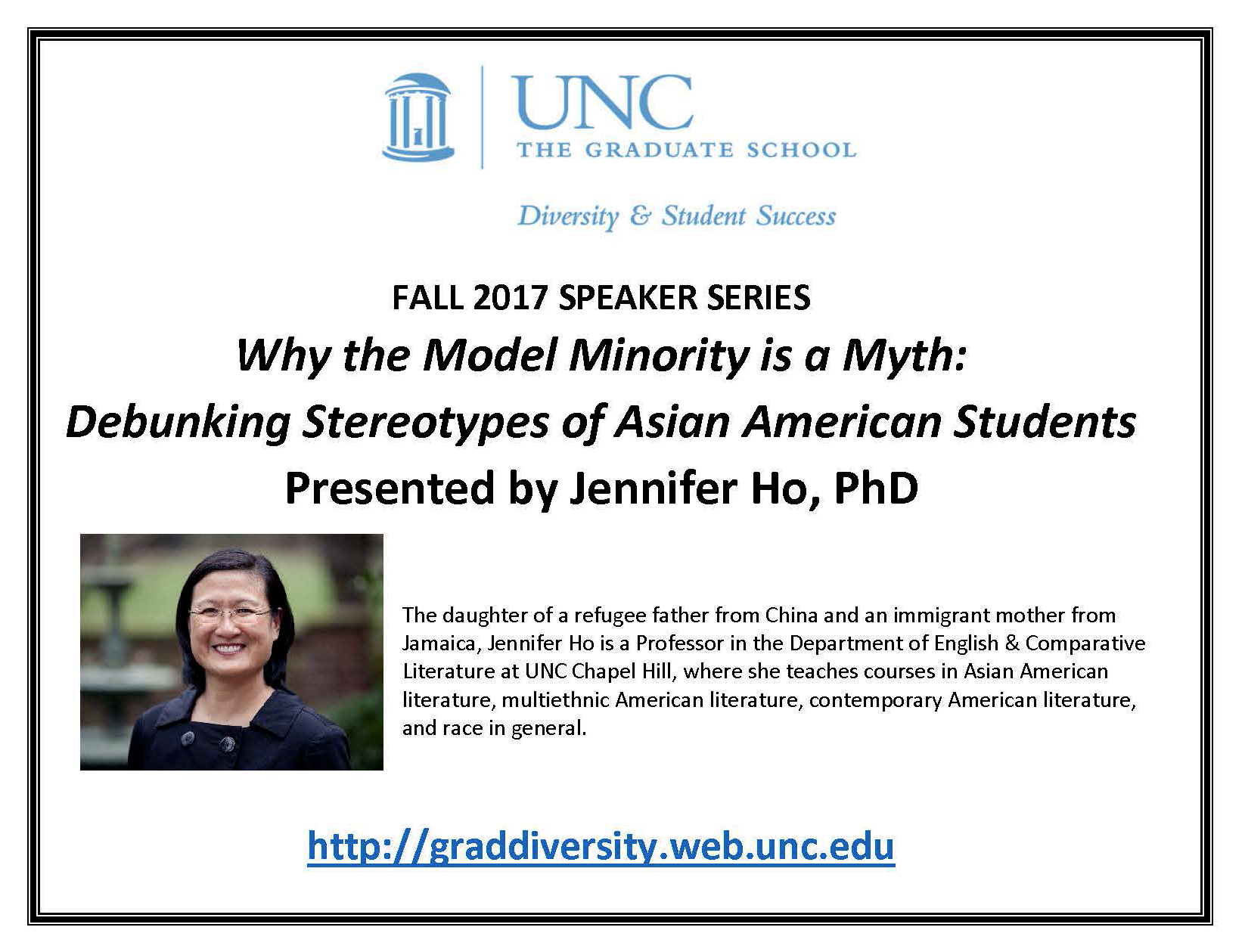 Fall 2017 Speaker Series: Jennifer Ho 