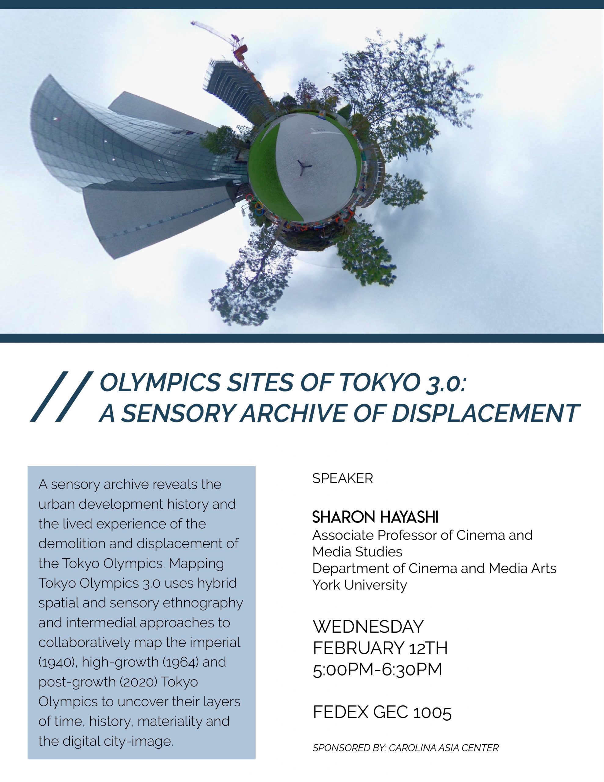 Sharon Hayashi: Olympics Sites of Tokyo 3.0: A Sensory Archive of Displacement