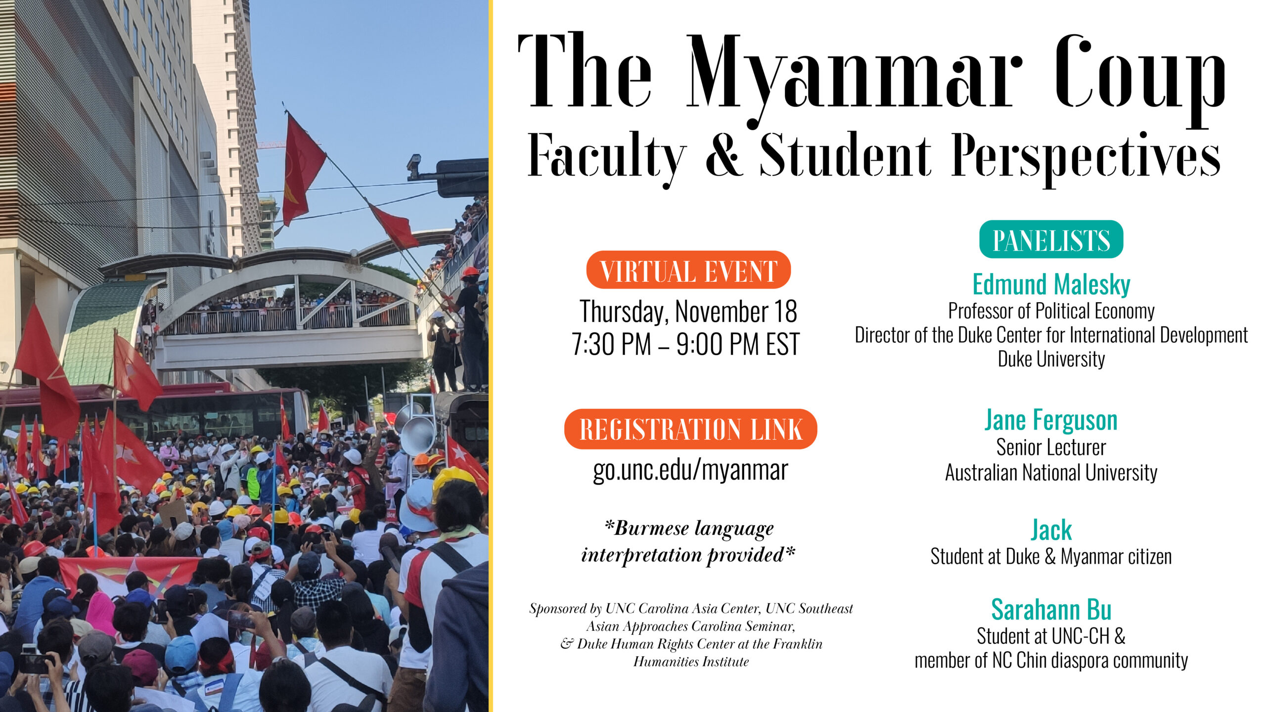 Myanmar Coup: Faculty & Student Perspectives