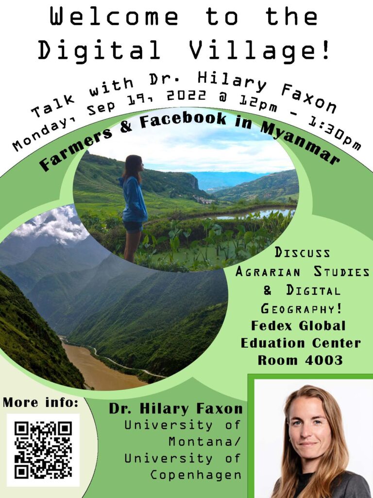 Poster for Hilary Faxon's UNC talk