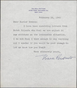 Letter from Eleanor Roosevelt to Frank Porter Graham, 1949