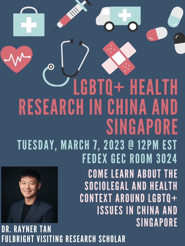 Flyer for LGBTQ+ Health Research in China and Singapore